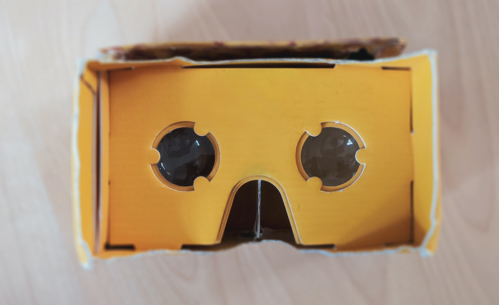 The Cardboard VR headset