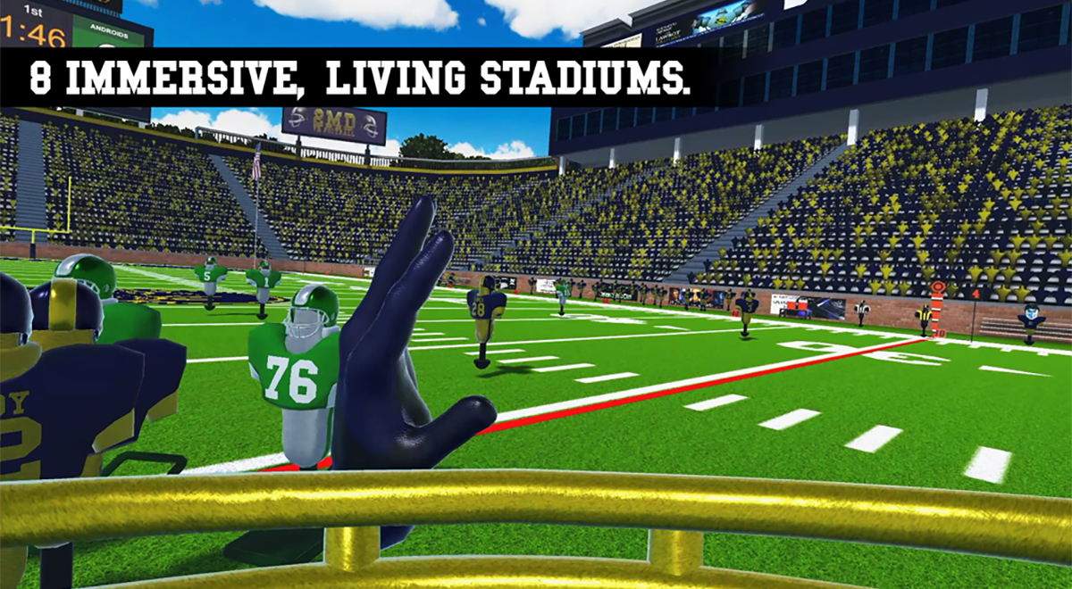 A VR football game with realistic graphics and immersive gameplay