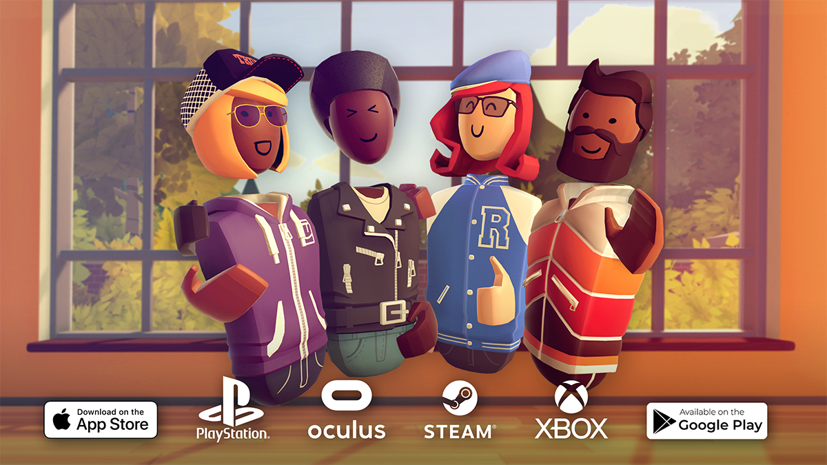 Rec Room with branded outfits on an Android device